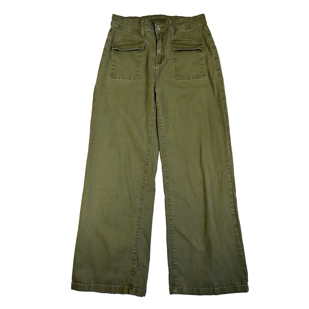 Dokotoo Women's 10 Green Wide Leg High Waist Pants Y2K Urban Streetwear Skater